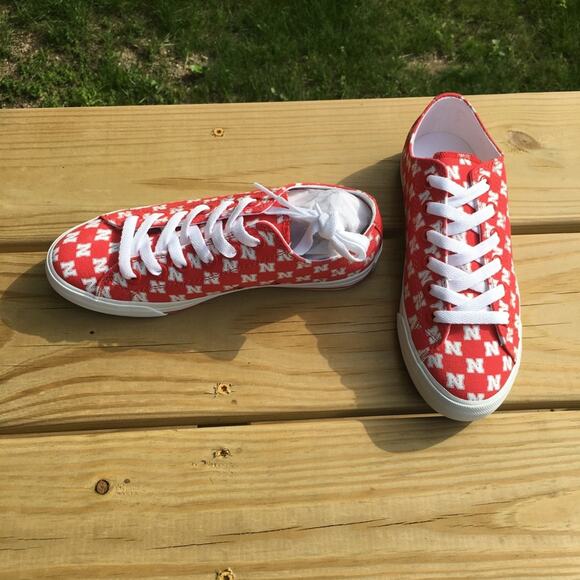 Row One Nebraska Cornhuskers Sneakers Red White 6 - Picture 6 of 16